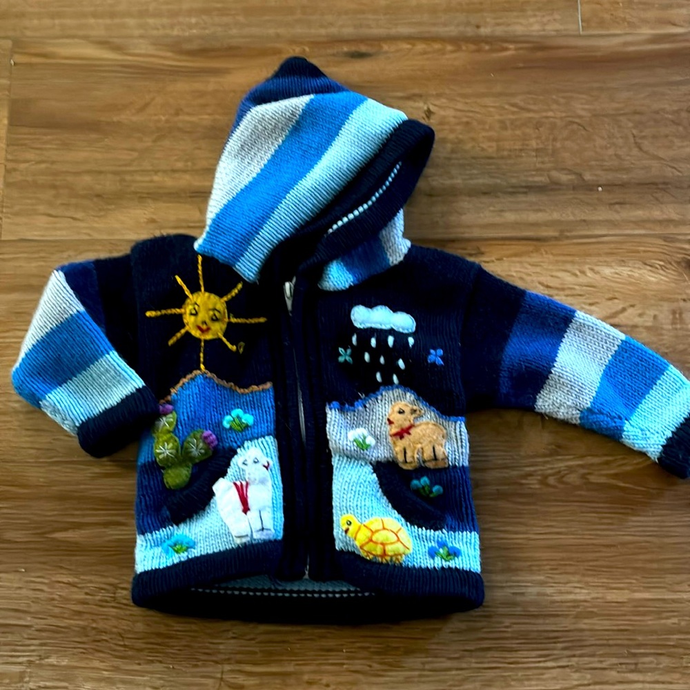 Handmade baby sweater, EUC